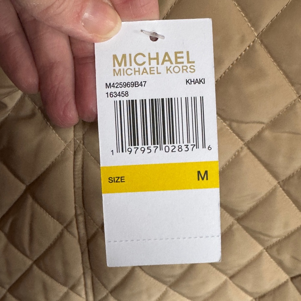 Michael Kors Quilted Khaki Jacket - Picture 3 of 7